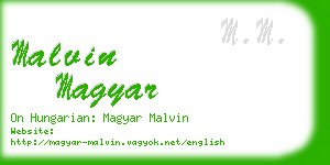 malvin magyar business card